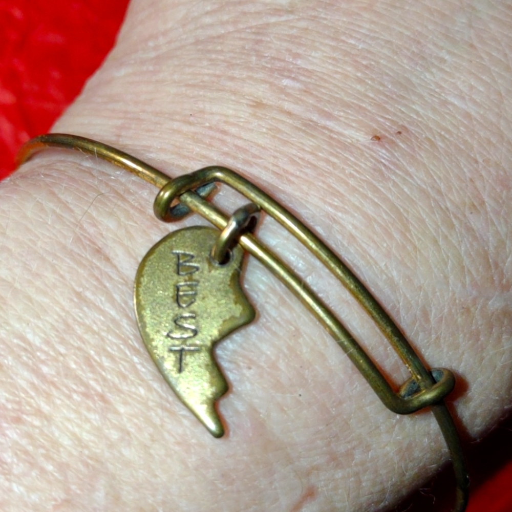 Alex and Ani best friends half heart bracelet